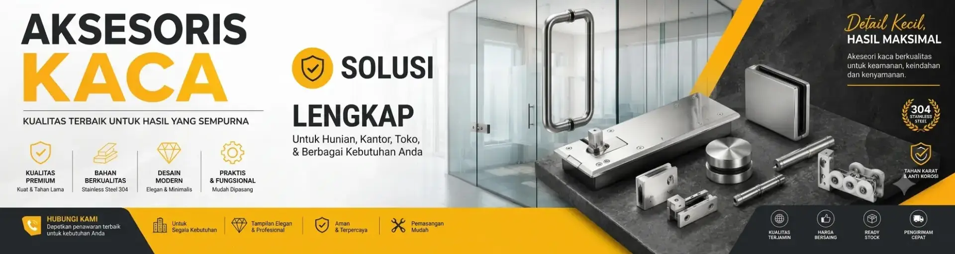 Aksesoris Sliding 4 Roda Heavy Duty Berkualitas