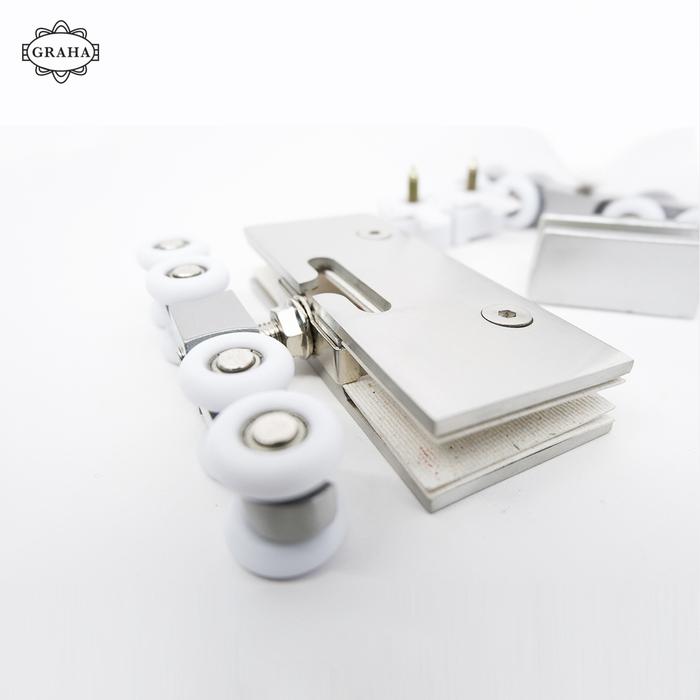 Aksesoris Sliding untuk Pintu Kaca 8 Roda