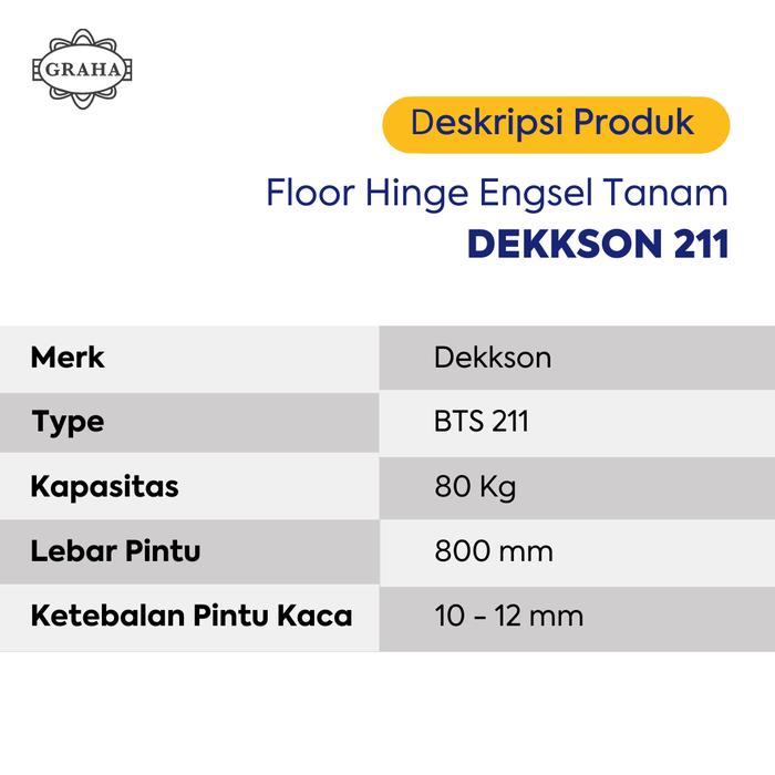 Floor Hinge Dekkson 211