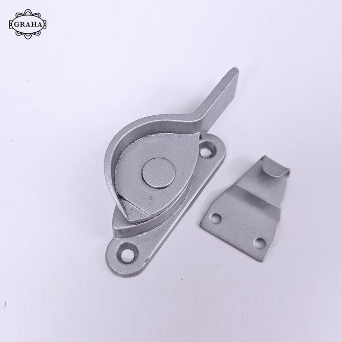 Grendel Kuping / Kunci Jendela Aluminium | Dekkson 310 Silver