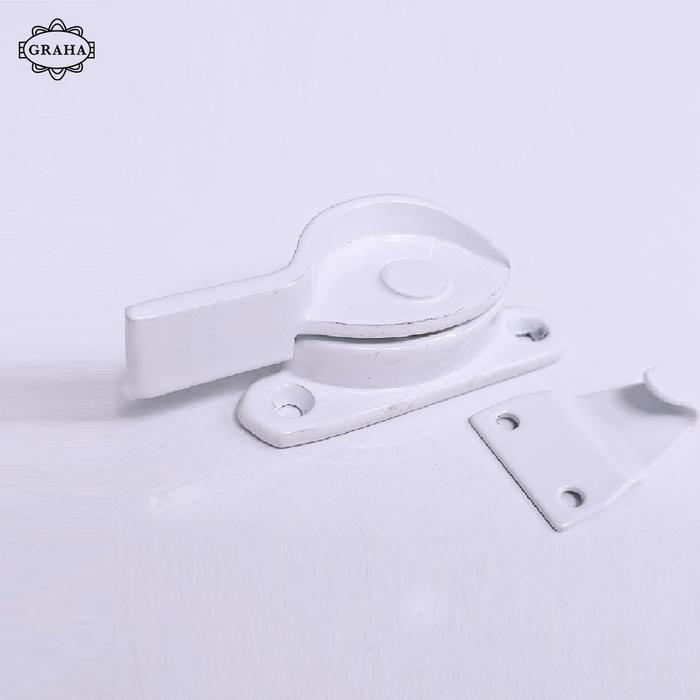 Grendel Kuping / Kunci Jendela Aluminium | Faster 310 Putih White