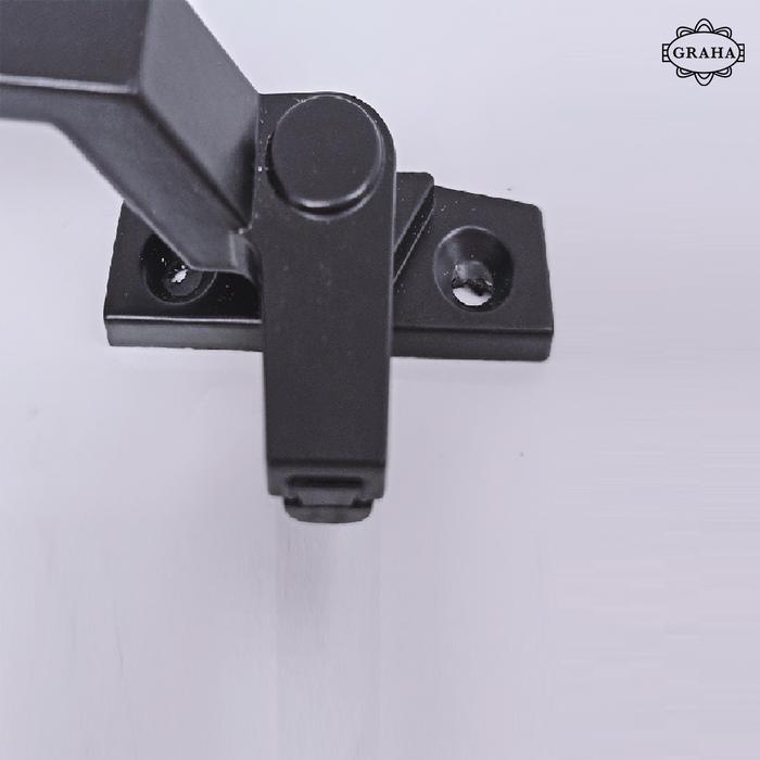 Rambuncis Handle Kunci Jendela | Alpha Hitam Black Lubang Dua