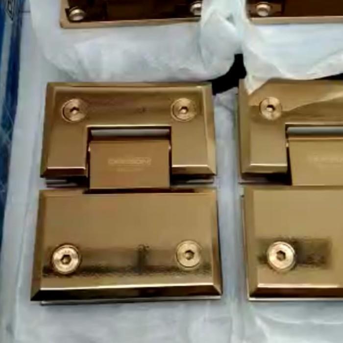 Shower Hinge Dekkson 7703 Glass to Glass 180 Gold/Rose Gold - Gold