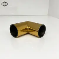 Connector Pipa ke Kaca Siku Mati 1 Inch GOLD / ROSE GOLD - Gold