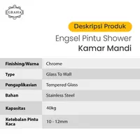 Engsel Shower Hinge Dows 41 Glass to Wall