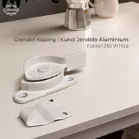 Grendel Kuping / Kunci Jendela Aluminium | Faster 310 Putih White