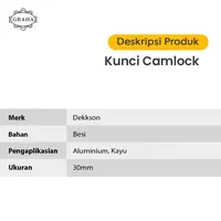 Kunci Loker Camlock Dekkson 30 mm